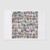 81 Vierkante Foto Collage Grid met Tekst - wit Tissuepapier (Voorkant)