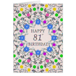 81e anniversaire Fleurs Abstraites