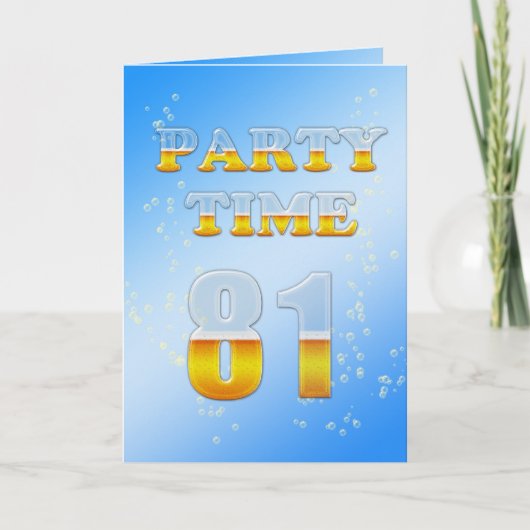 81e anniversaire invitation fête avec beaucoup de  (Devant)