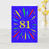 81e carte d'explosion d'anniversaire (Fleur jaune)