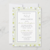 81e groene en grijze poladots en schaafkoppen kaart (Voorkant)