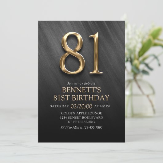 81e Invitation d'anniversaire (Debout devant)