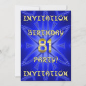 81e invitation de fête d'anniversaire (Devant)