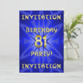 81e invitation de fête d'anniversaire (Debout devant)