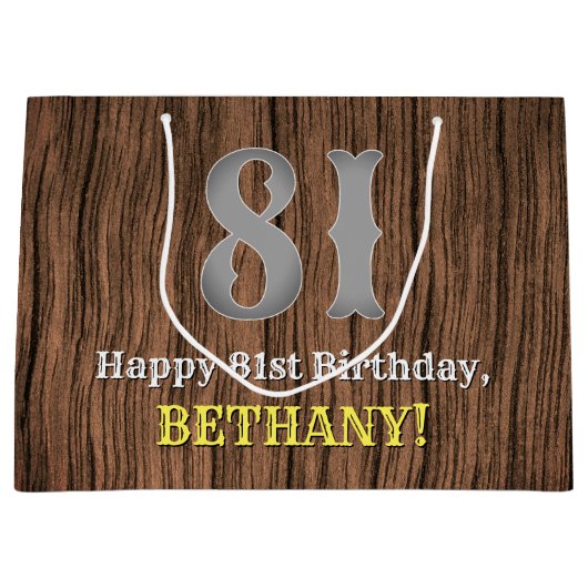 81e verjaardag: Country Western geïnspireerd uiter Groot Cadeauzakje (Voorkant)