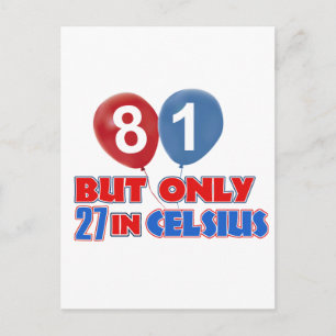 81e verjaardag design briefkaart