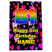 81e verjaardag: Het liefhebbende Kunstpatroon, Reg Medium Cadeauzakje (Voorkant)