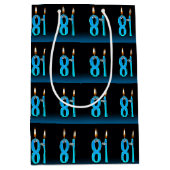 81e verjaardag met oogbalkaarsen medium cadeauzakje (Voorkant)