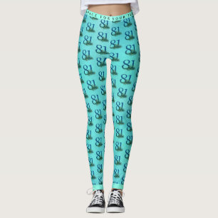 81e verjaardag of jubileum Pauw Patroon Leggings