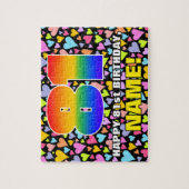 81e verjaardag — Vun, liefhebbende hartvormen + "8 Legpuzzel (Verticaal)