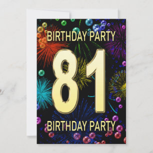 81ste 'Birthday'-wedstrijd - Fireworks belletjes Kaart