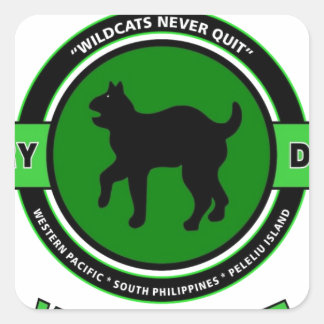 81STE INFANTRY DIVISION "WILDCAT" VIERKANTE STICKER
