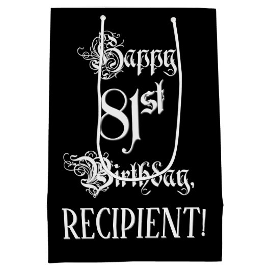 81ste verjaardag: Fancy, elegant Manuscript + de N Medium Cadeauzakje (Achterkant)