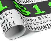 81ste verjaardag - Nerdy / Geeky stijl "81" en naa Cadeaupapier (Rol Hoek)