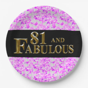 81ste verjaardag papieren bordje