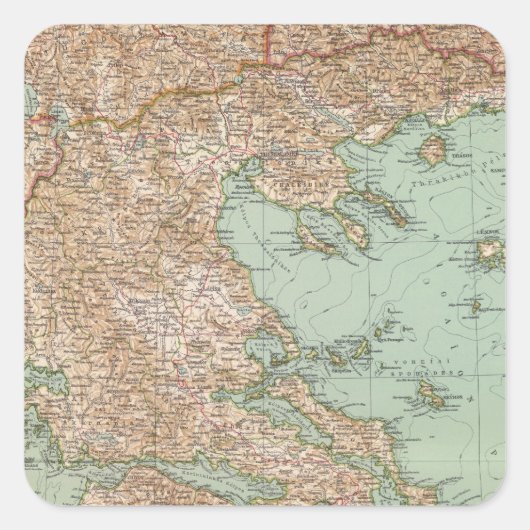 8283 Griekenland Vierkante Sticker (Voorkant)