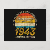 82 Jaar Oud 1943 Retro Geweldig 82ste Verjaardag C Briefkaart (Voorkant)