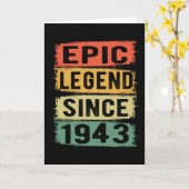 82 jaar oud Bday 1943 Epic Legend 82ste verjaardag Kaart (Gele Bloem)