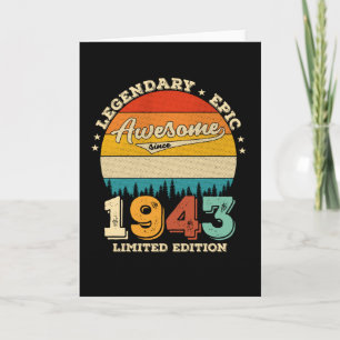 82 jaar oude Bday 1943 Geweldige 82e verjaardagsca Kaart