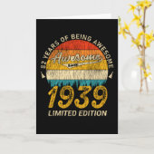 82 jaar oude dag 1939 Geweldige sinds 82e verjaard Kaart (Gele Bloem)