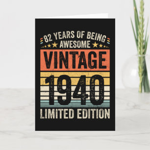82 Jaar Wezenlijk Vintage 1940 Kaart