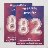 82-jarige Happy Birthday-kaart (Voorkant / Achterkant)
