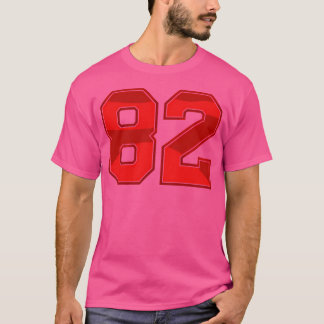 82 rode sportnummers t-shirt