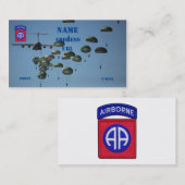 82e ABN Airborne Div Vets LRRP Visitekaartje (Voorkant / Achterkant)