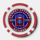 82e afdeling Gepensioneerd Poker Chips (Achterkant)