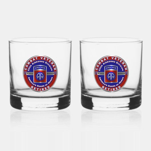 82e afdeling Gepensioneerd Whisky Glas (Voorkant)