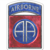 82e Airborne Custom-Cut Vinyl Sticker (Voorkant)