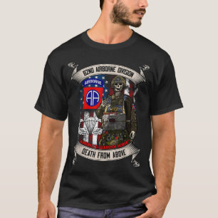 82e Airborne Di Paratrooper Fort Bragg Sprongvleug T-shirt