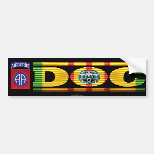82e Airborne Div. DOC met CMB-sticker Bumpersticker (Voorkant)
