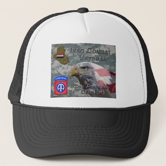 82e Airborne Div Irak Combat Veteran Trucker Pet (Voorkant)