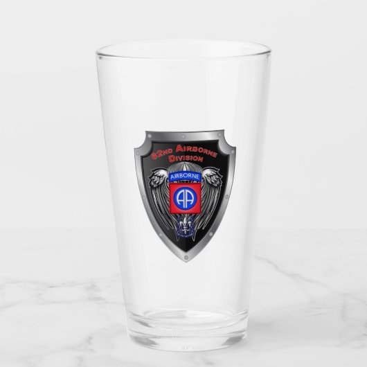82e Airborne Divisie “All American” Schild Glas (Voorkant)