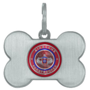 82e Airborne Divisie Paratrooper Huisdieren Naamplaatje