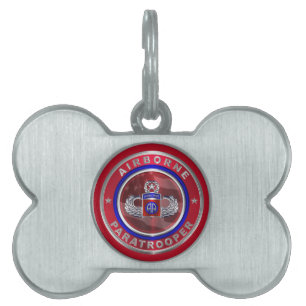 82e Airborne Divisie Paratrooper Huisdieren Naamplaatje