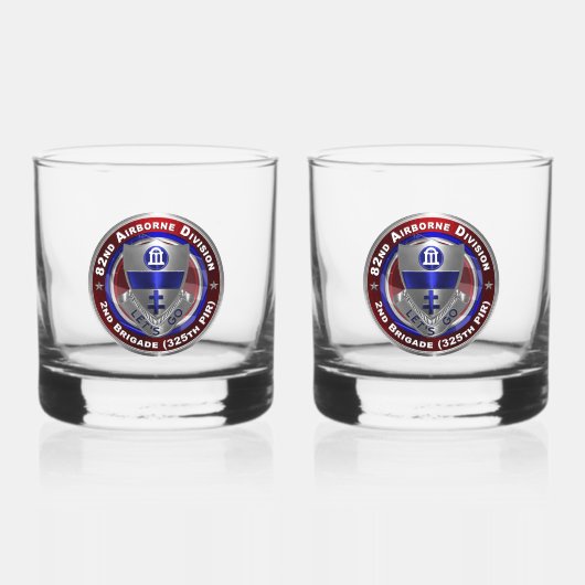 82e Airborne Division 325e PIR Whisky Glas (Voorkant)