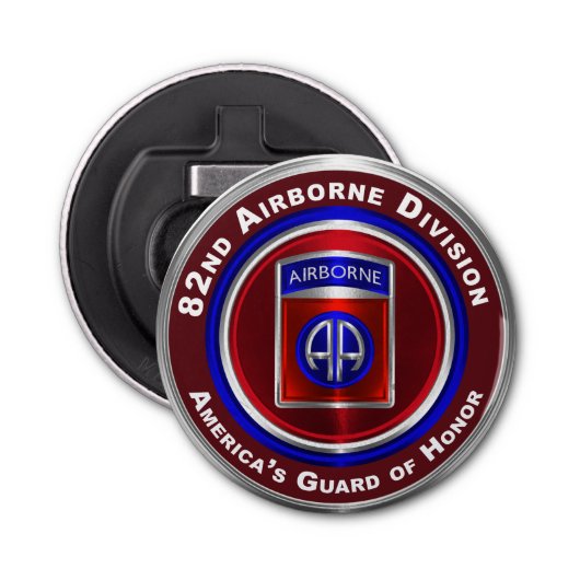 82e Airborne Division America's Guard of Honor Button Flesopener (Voorkant)