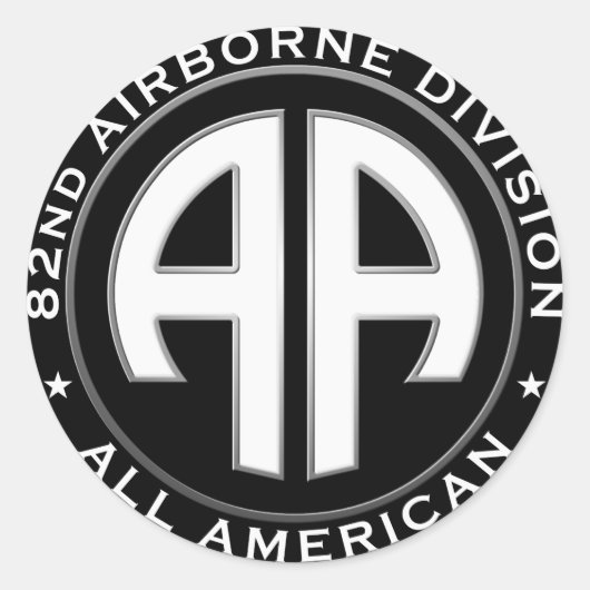 82e Airborne Division Casual Patch Ronde Sticker (Voorkant)