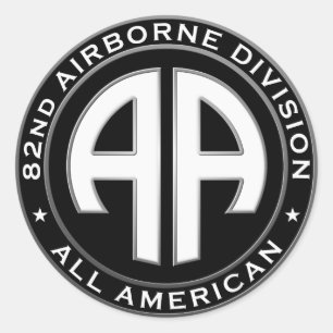 82e Airborne Division Casual Patch Ronde Sticker
