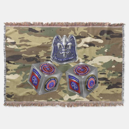 82e Airborne Division Custom Cube Design Deken (Voorkant)