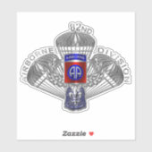 82e Airborne Division Custom Wings Sticker (Vel)