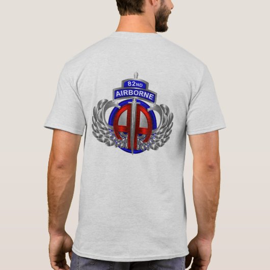 82e Airborne Division Dagger Design T-shirt (Achterkant)