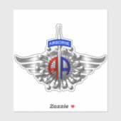 82e Airborne Division Double AA Wings Sticker (Vel)