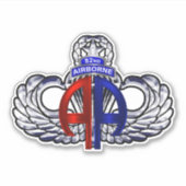 82e Airborne Division Double AA Wings Sticker (Voorkant)
