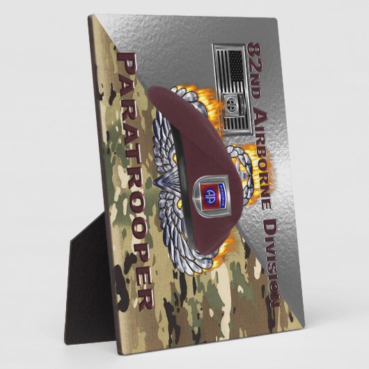 82e Airborne Division Paratrooper Fotoplaat (Zijkant)