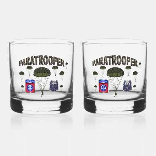82e Airborne Division Paratrooper Whisky Glas (Voorkant)