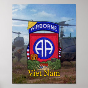 82e Airborne Division Vietnam War Patch Print