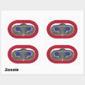 82E AIRBORNE JUMP WINGS/OVAL STICKERS (Feuille)